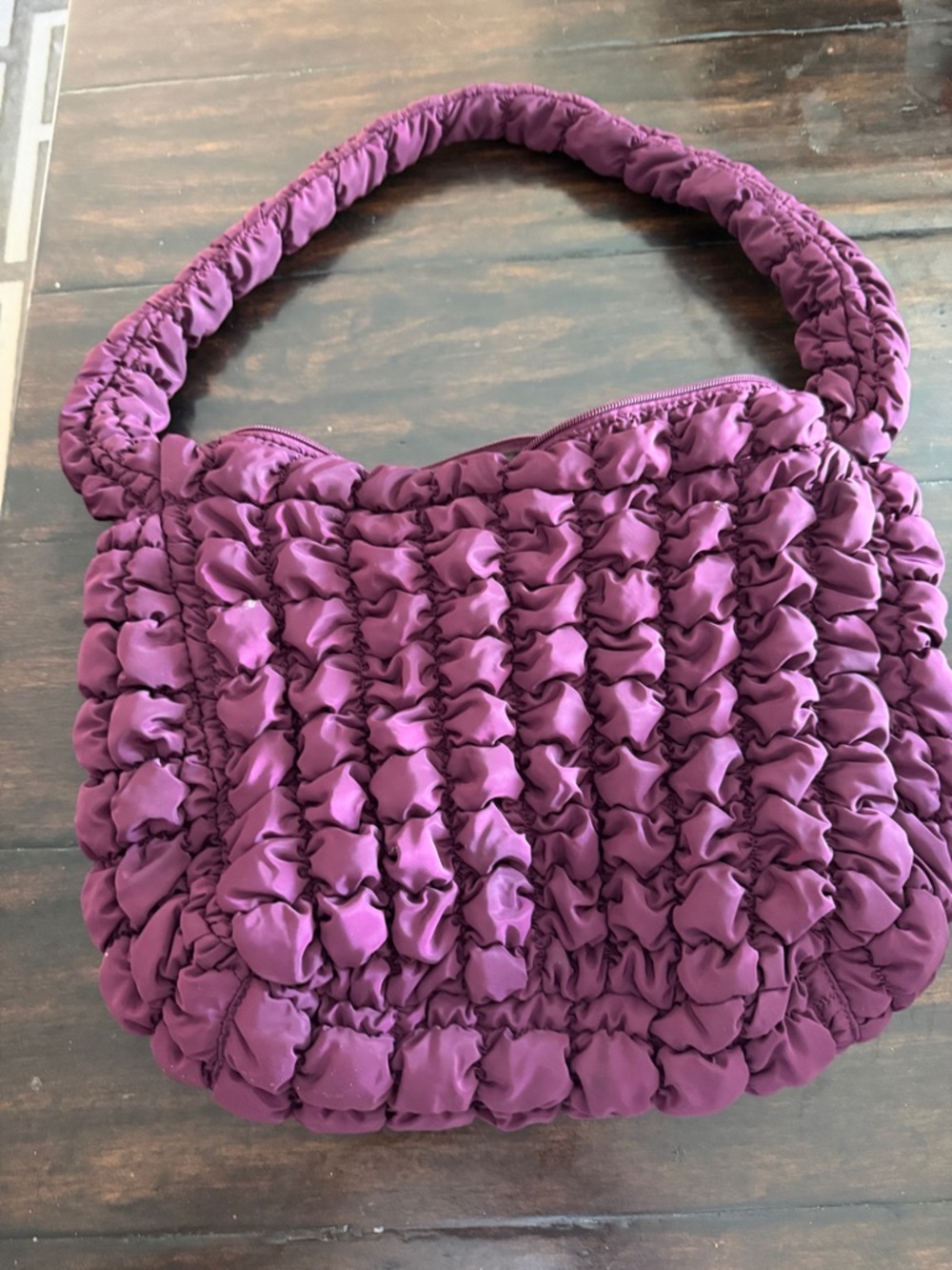 Women’s Plum/Purple Ruched Shoulder Bag